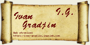 Ivan Građin vizit kartica